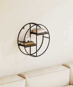 Urban Circle 2-Tier Metal Shelf - 36.5x10x36.5 cm
