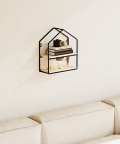 Urban Pentagon 2-Tier Metal Shelf - 26x11x28.5 cm