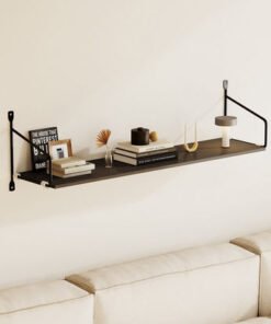 Monty Large 1-Tier Metal Shelf - 80x20x17 cm