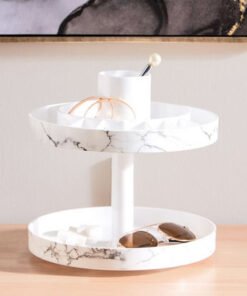 Marble 2-Tier Rotating Cosmetic Organiser