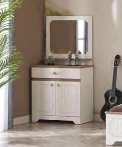 Listro 1-Drawer and 2-Door Dresser with Mirror