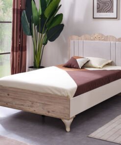 Meadow Smart Twin Bed with Upholstered Headboard -...