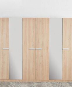 Edmonton 6-Door Wardrobe with Mirror