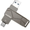 Faster 256GB Dual OTG USB Type-C Flash Drive - 2 in 1 USB 3.1 Pendrive with Metal Body - High Speed Jump Drive Memory Stick with Keychain - Transfer Speed Up to 100 Mbps - For Laptop, Mobile, Smart TV, Car, Speaker
