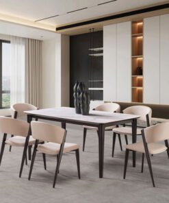 Valeria 6-Seater Sintered Stone Dining Set