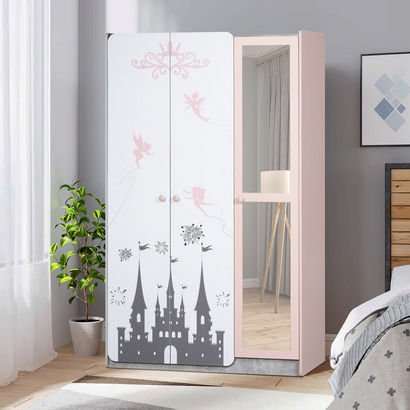 Pixie 3-Door Wardrobe with Mirror