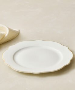 Ivory New Bone China Rim Side Plate - 20 cm