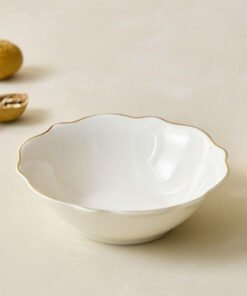 Ivory New Bone China Rim Cereal Bowl - 14 cm