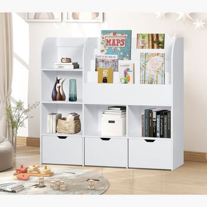 Vanilla Cosmic Storage Cabinet and Bookcase with 3...