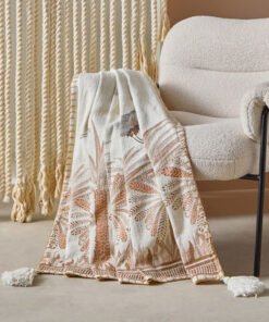 Cancun Palm Print Slub Throw - 130x170 cm