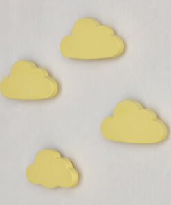 Cloud Shaped 4-Piece Wooden Wall Hook Set - 9x3x5 ...