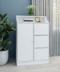 Vanilla Cody 4-Door Kids Cabinet