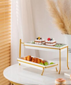 Feast 2-Tier Rectangular Plate