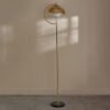 Rollins Metal Floor Lamp with Glass Shade - 164 cm