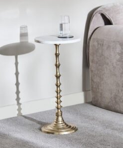 Cavon Roma Genuine Marble Top Accent Table