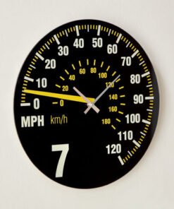Fero Speedometer Clock with Tinted Glass - 38x4.5x...