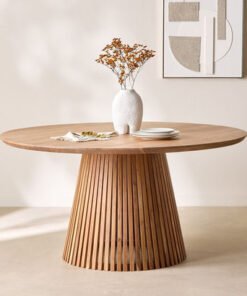 Cavon Dolce 6-Seater Round Solid Wood Dining Table