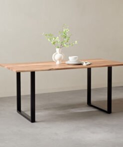 Vendra Costa 6-Seater Live Edge Solid Wood Top Din...