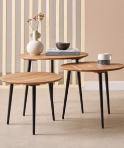 Cavon Lack Solid Wood Nesting Table - Set of 3