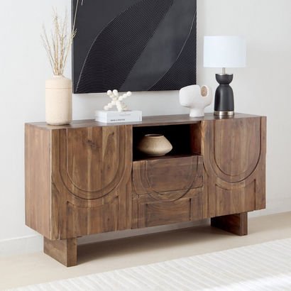 Vendra Bay 2-Door Solid Wood Sideboard with 2-Draw...
