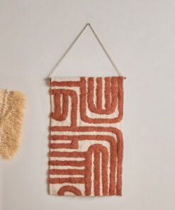 Noir Cotton Woven Tufted Wall Hanging - 50x80 cm