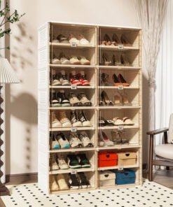 Movo Theon 32-Pair Shoe Cabinet with 8 Doors