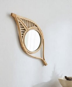 Boho Bliss Decorative Leaf Mirror - 54x4x23 cm