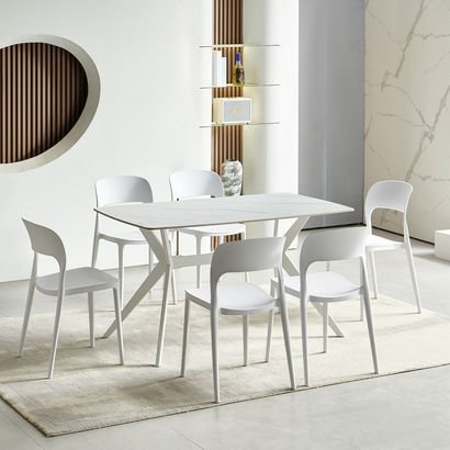 Divo 6-Seater Sintered Stone Dining Set