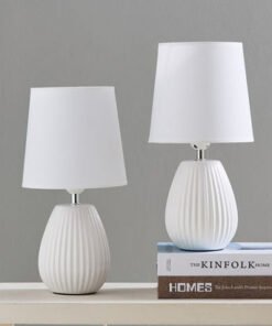 Ashra 2-Piece Ceramic Table Lamp Set - 19x19x40 cm