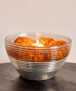 Erton Etched Glass Decorative Bowl - 18x18x10 cm