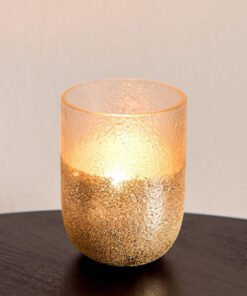 Erton Crink Glass Hurricane - 7x7x10 cm
