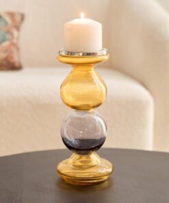 Moten Glass Decorative Candleholder - 11x11x28 cm