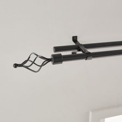 Emily Extendable Double Curtain Rod - 120-300 cm