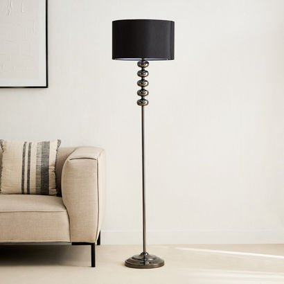 Deme Armel Metal Floor Lamp with Fabric Shade - 16...