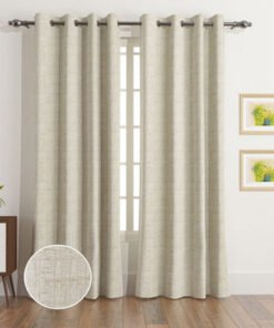 Martha 2-Piece Jacquard Extra Long Blackout Curtai...