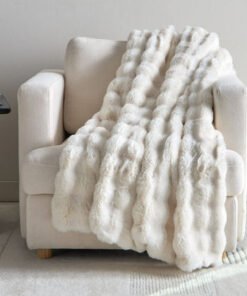 Ness 2-Sided Brushed Bubble Faux Fur Throw - 130x1...
