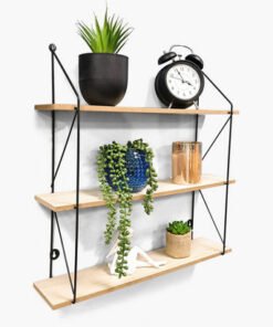 Sera Tall 3-Tier Wall Shelf with MDF Board - 50x12...