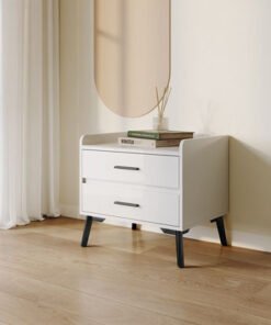 Marwell 2-Drawer Sintered Stone Top Night Stand