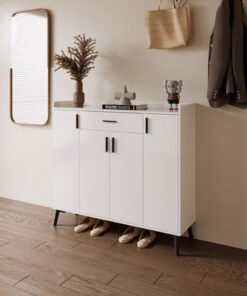 Marwell 22-Pair Sintered Stone Shoe Cabinet with 4...