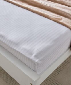 Hamilton Satin Stripe King Fitted Sheet - 180x200+...