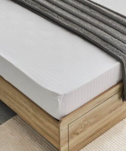 Hamilton Striped Satin Cotton Single Fitted Sheet ...