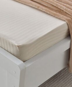 Hamilton Stripe Satin Cotton Single Fitted Sheet -...