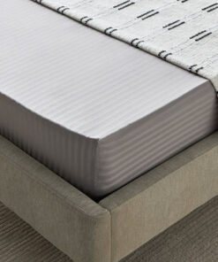 Hamilton Satin Stripe Twin Fitted Sheet - 120x200+...