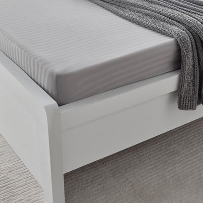 Hamilton Stripe Satin Cotton Single Fitted Sheet -...