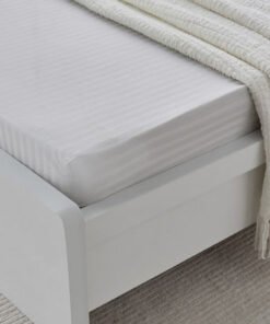 Hamilton Striped Satin Cotton Single Fitted Sheet ...