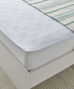Hamilton Satin Stripe Olympic Queen Fitted Sheet -...
