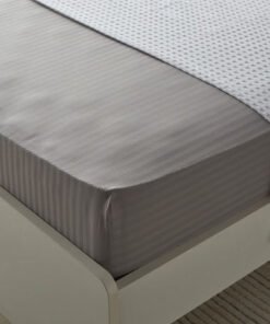 Hamilton Satin Stripe Olympic Queen Fitted Sheet -...