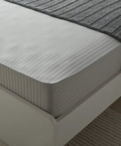 Hamilton Satin Stripe Olympic Queen Fitted Sheet -...