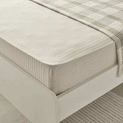 Hamilton Satin Stripe Olympic Queen Fitted Sheet -...