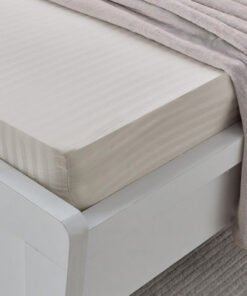 Hamilton Stripe Satin Cotton Single Fitted Sheet -...